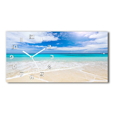 Horloge horizontale Plage exotique, océan