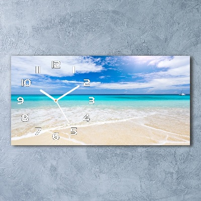 Horloge horizontale Plage exotique, océan