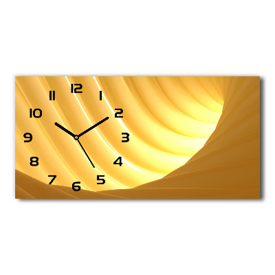 Horloge horizontale en verre Vortex abstrait