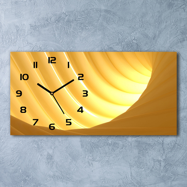 Horloge horizontale en verre Vortex abstrait