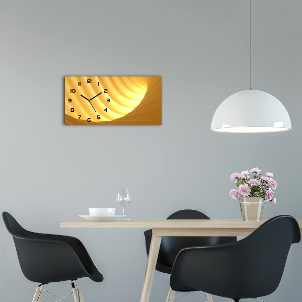 Horloge horizontale en verre Vortex abstrait
