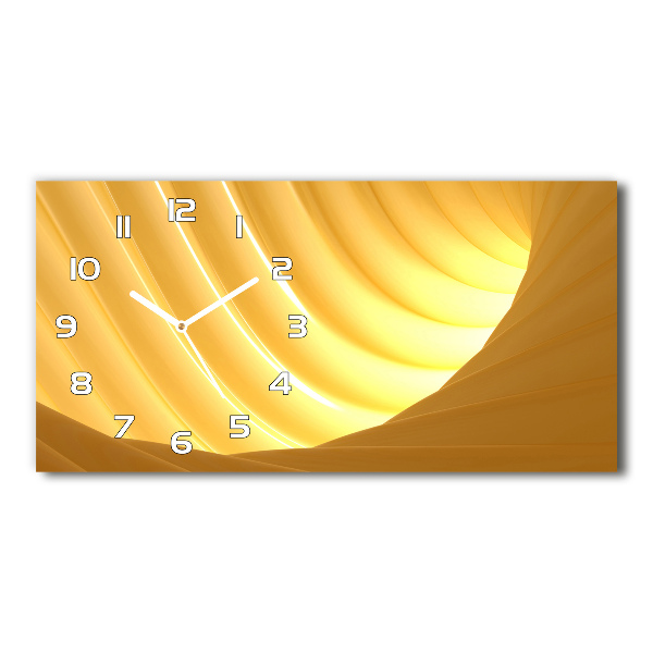 Horloge horizontale en verre Vortex abstrait
