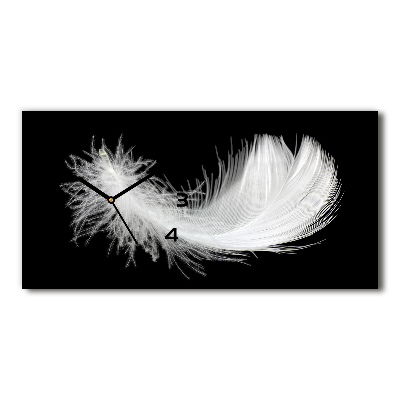 Horloge rectangulaire horizontale Plume