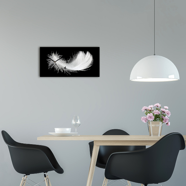 Horloge rectangulaire horizontale Plume