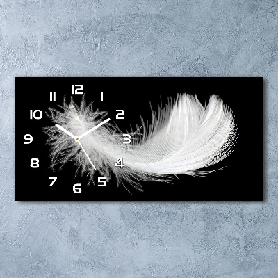 Horloge rectangulaire horizontale Plume