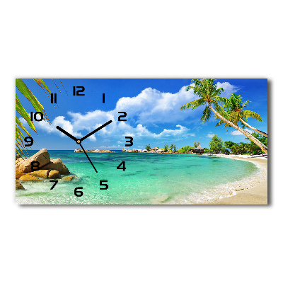 Horloge horizontale Plage des Seychelles