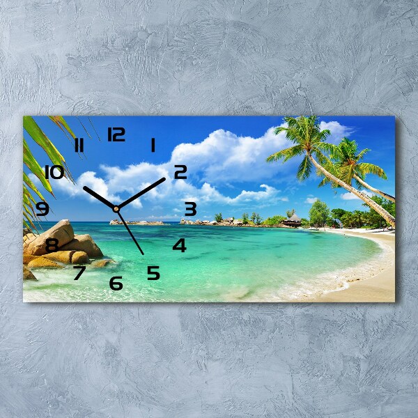Horloge horizontale Plage des Seychelles