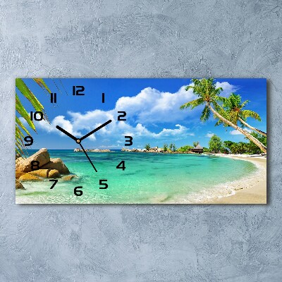 Horloge horizontale Plage des Seychelles