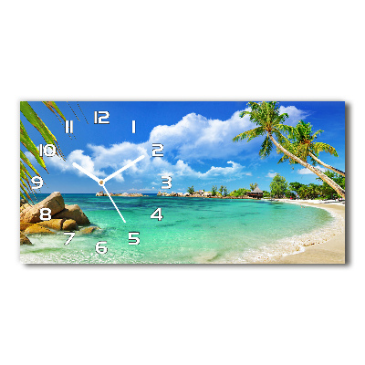 Horloge horizontale Plage des Seychelles