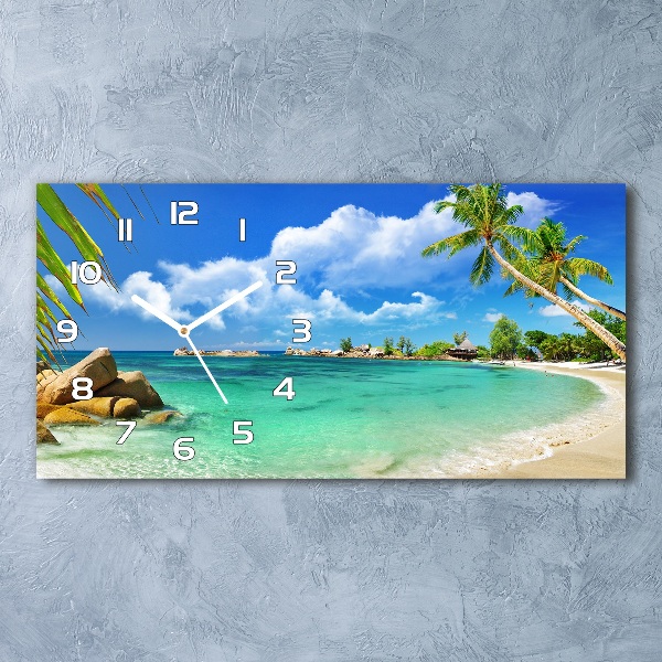 Horloge horizontale Plage des Seychelles