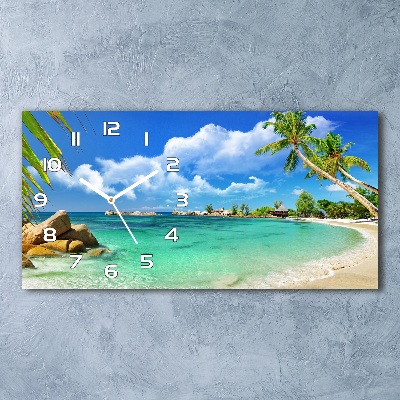 Horloge horizontale Plage des Seychelles