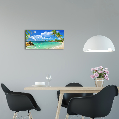 Horloge horizontale Plage des Seychelles