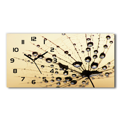 Horloge horizontale en verre Graines de mouches à viande