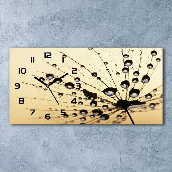 Horloge horizontale en verre Graines de mouches à viande