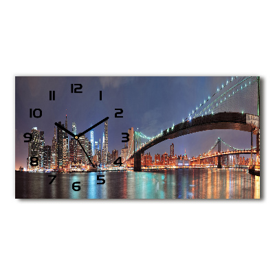 Horloge horizontale en verre Manhattan New York