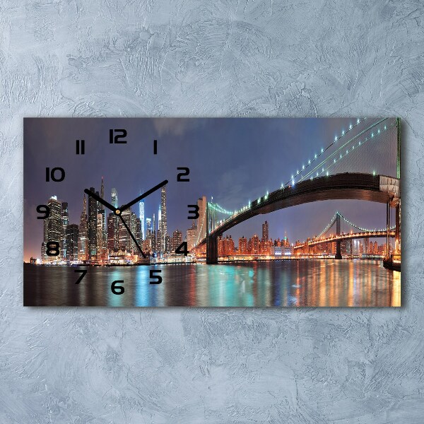 Horloge horizontale en verre Manhattan New York