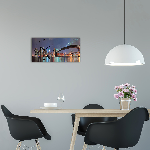 Horloge horizontale en verre Manhattan New York