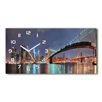 Horloge horizontale en verre Manhattan New York