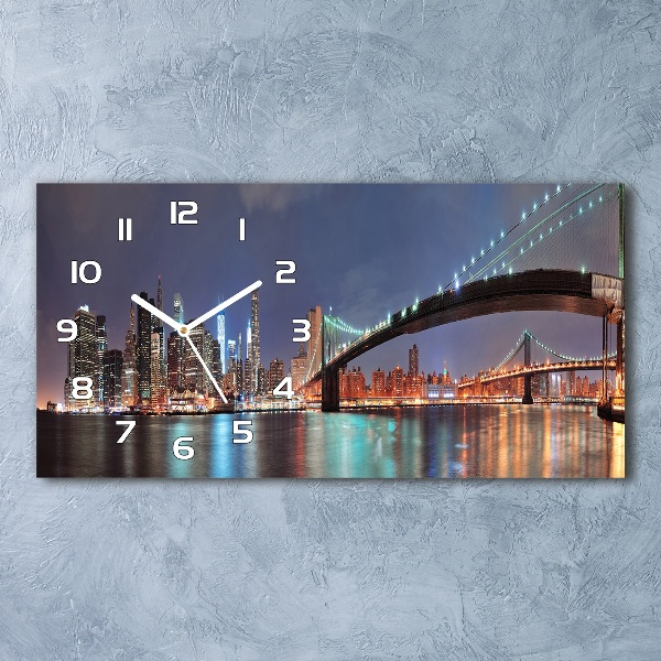 Horloge horizontale en verre Manhattan New York