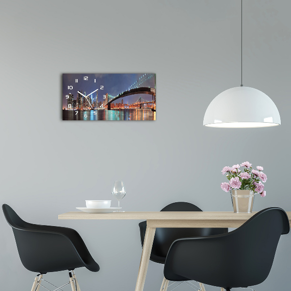 Horloge horizontale en verre Manhattan New York
