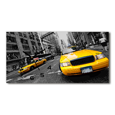 Horloge murale horizontale Taxi New York