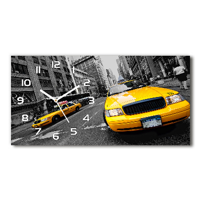 Horloge murale horizontale Taxi New York
