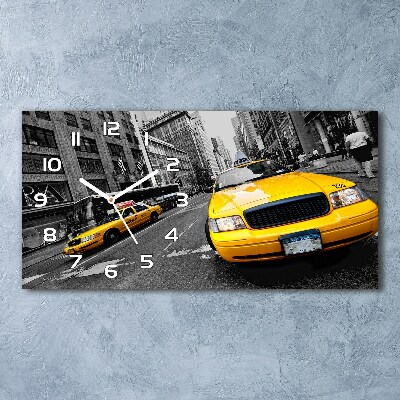 Horloge murale horizontale Taxi New York