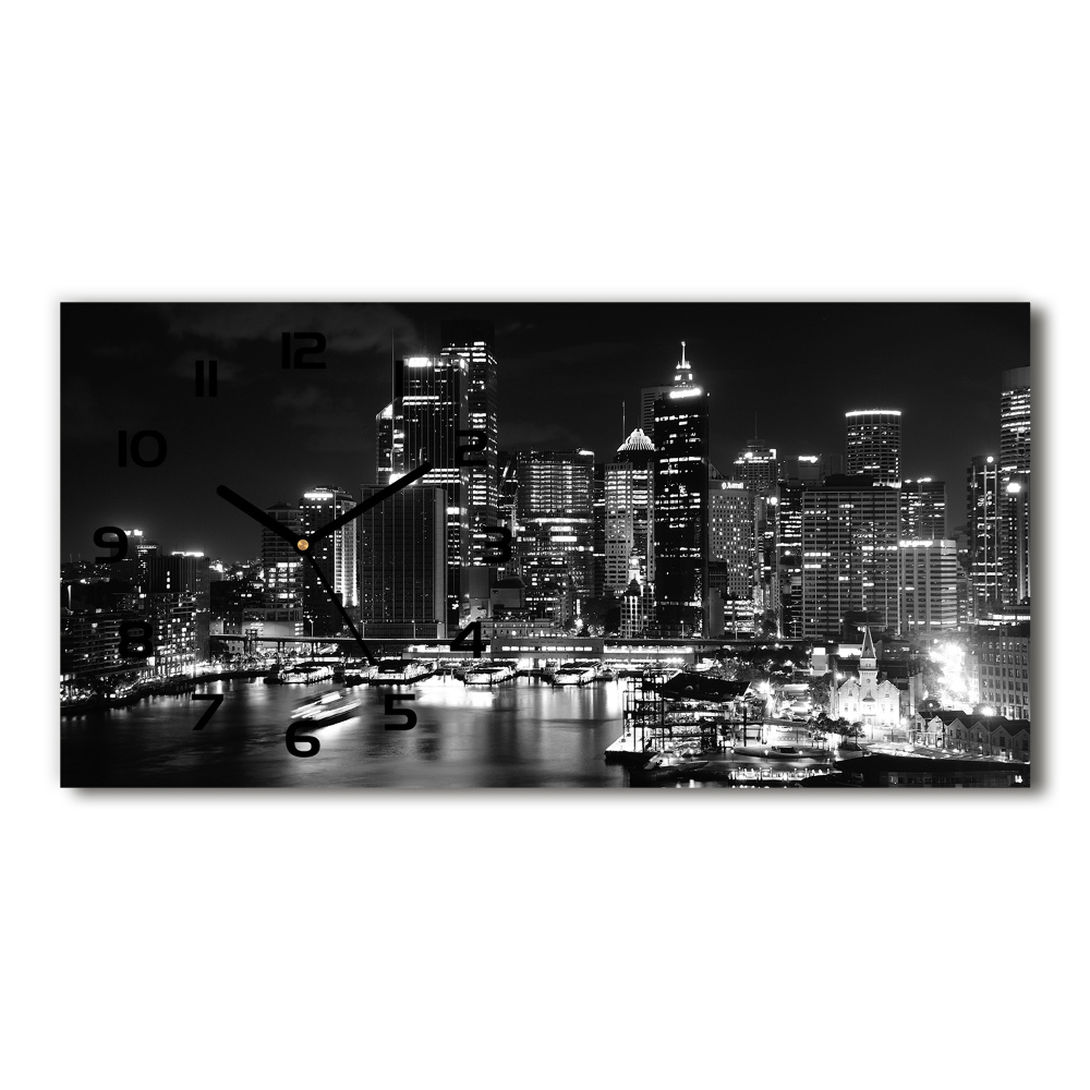 Horloge horizontale Sydney la nuit