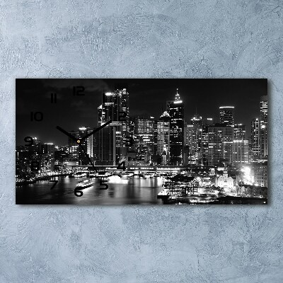 Horloge horizontale Sydney la nuit