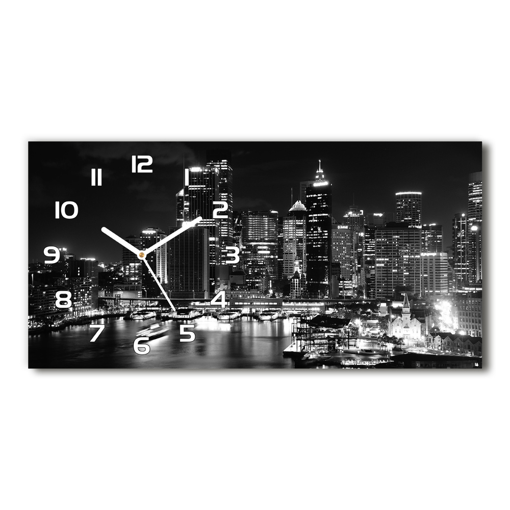 Horloge horizontale Sydney la nuit