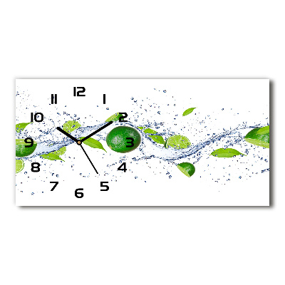 Horloge horizontale Citrons verts et eau