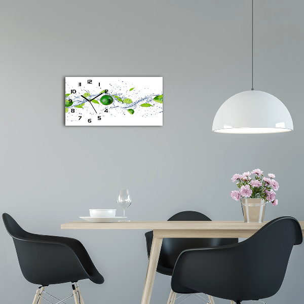 Horloge horizontale Citrons verts et eau