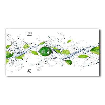 Horloge horizontale Citrons verts et eau