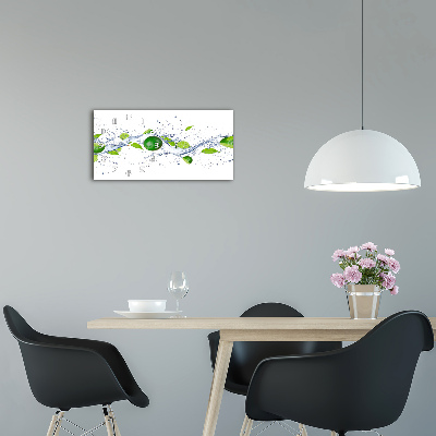Horloge horizontale Citrons verts et eau
