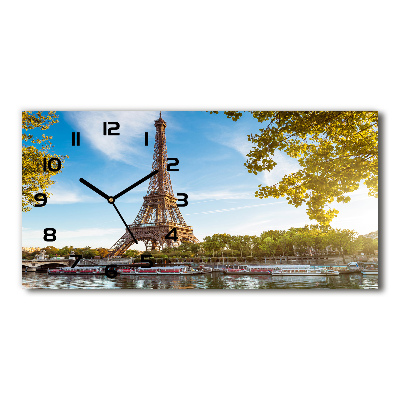 Horloge murale horizontale Tour Eiffel Paris France