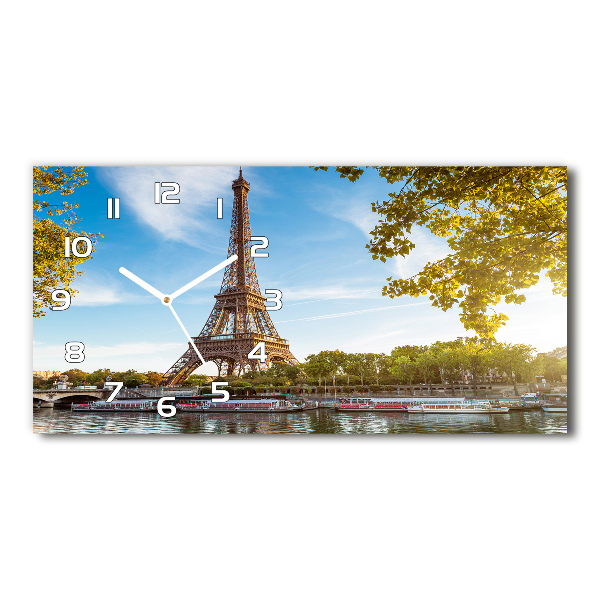 Horloge murale horizontale Tour Eiffel Paris France