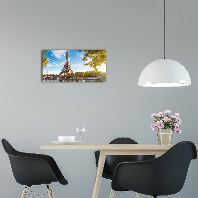 Horloge murale horizontale Tour Eiffel Paris France