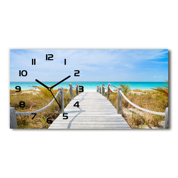 Horloge horizontale Chemin au bord de la mer