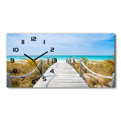 Horloge horizontale Chemin au bord de la mer