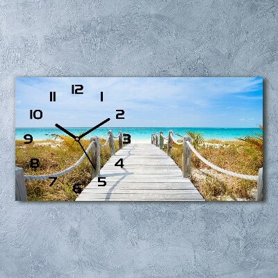 Horloge horizontale Chemin au bord de la mer