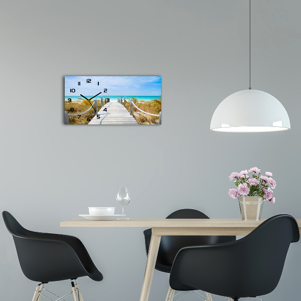 Horloge horizontale Chemin au bord de la mer