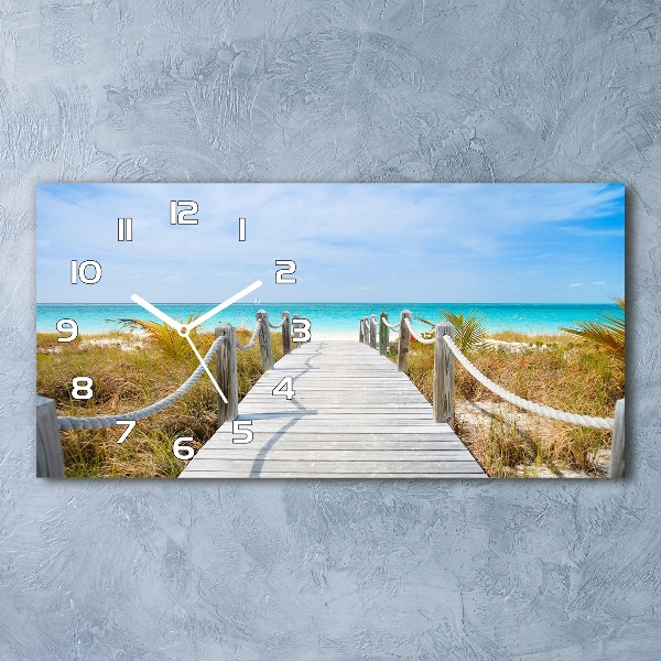 Horloge horizontale Chemin au bord de la mer