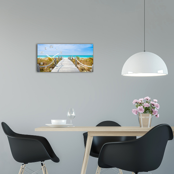 Horloge horizontale Chemin au bord de la mer