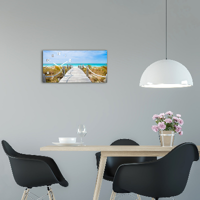 Horloge horizontale Chemin au bord de la mer