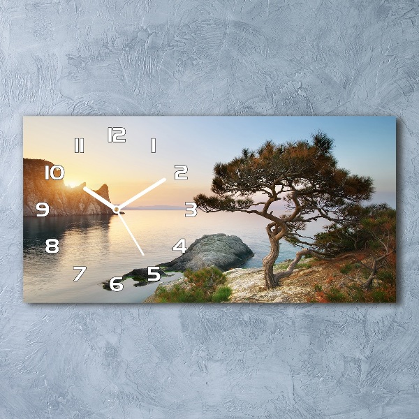 Horloge horizontale Arbre au bord de la mer