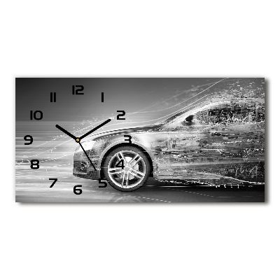 Horloge murale horizontale Voiture en excès de vitesse