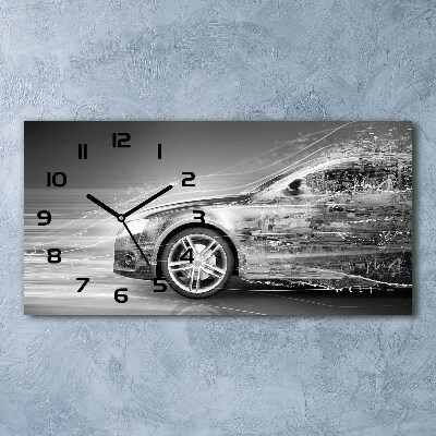 Horloge murale horizontale Voiture en excès de vitesse