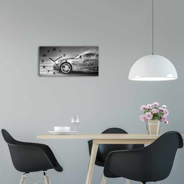 Horloge murale horizontale Voiture en excès de vitesse