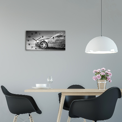 Horloge murale horizontale Voiture en excès de vitesse