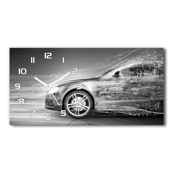 Horloge murale horizontale Voiture en excès de vitesse
